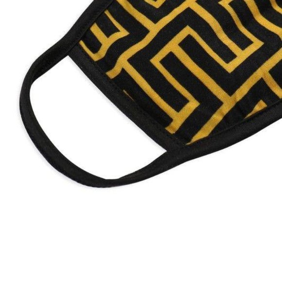 Yellow Abstract Face Mask - Picture 5 of 7